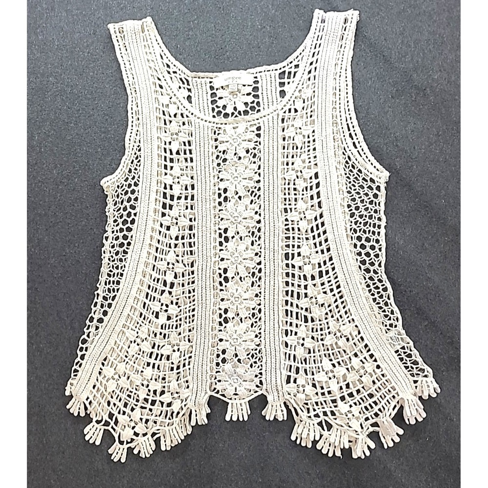 Crocheted Top Layer Cover‎ Lagenlook Sz S M Umgee Cotton Blend Art Teacher